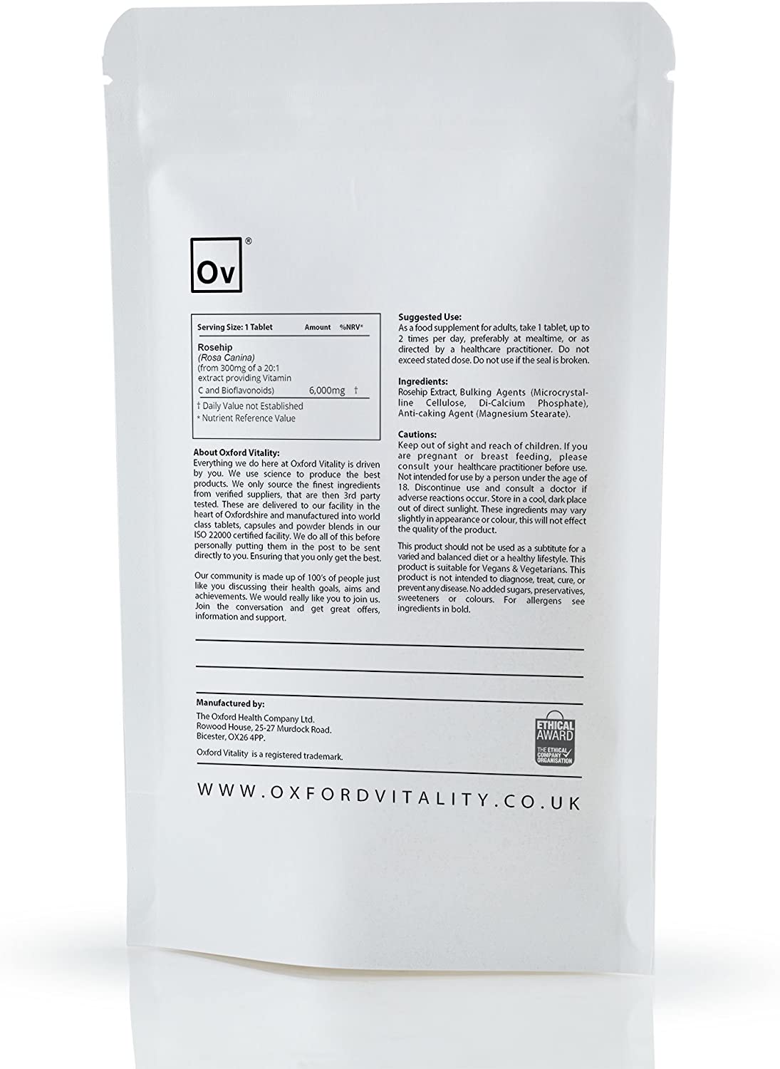 Rosehip Tablets, 2 Count (Pack of 1) - Image 2