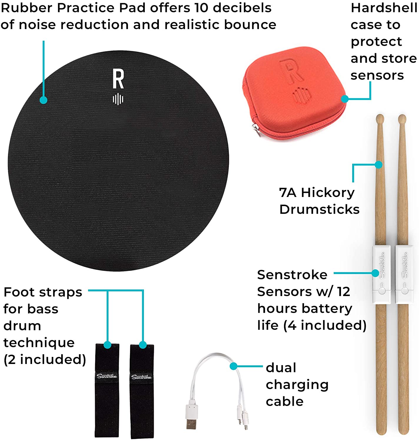 Senstroke Bluetooth Connected Drum Kit Play Anywhere With Real