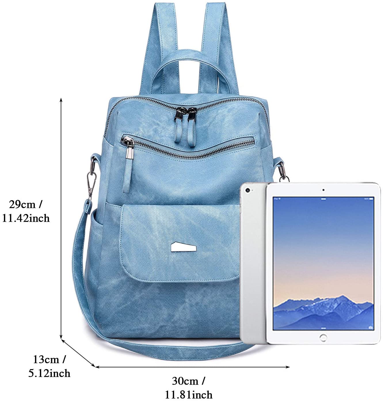 UBAYMAX Women's Leather Backpack with Multi-Pocket Straps for Women Waterproof Convertible Shoulder Bag for Women Practical Bag with Zip - Image 2