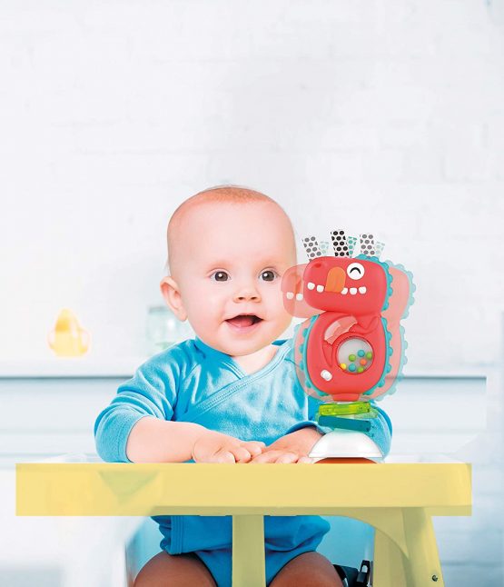 Baby Clementoni 17330 Interactive Dinosaur Rattle, Multi-Coloured - Image 4