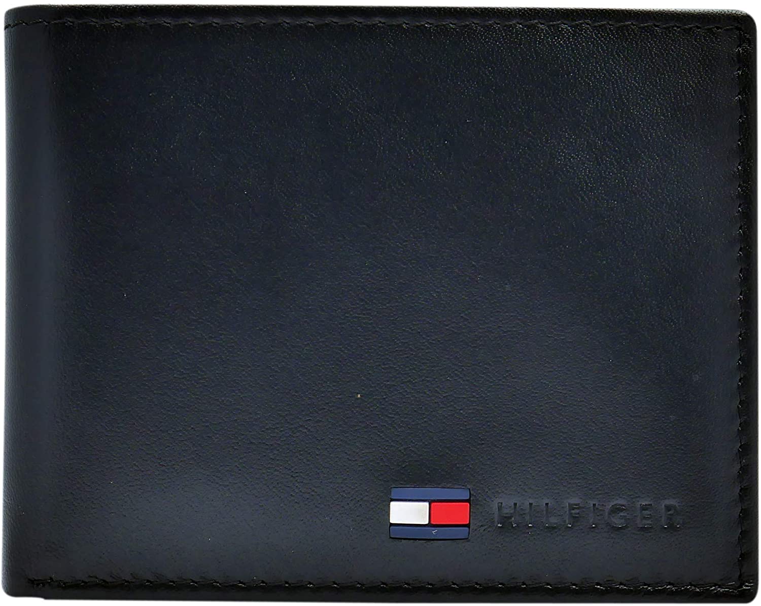 Tommy Hilfiger mensLeather Passcase Wallet Wallet - Black - One size