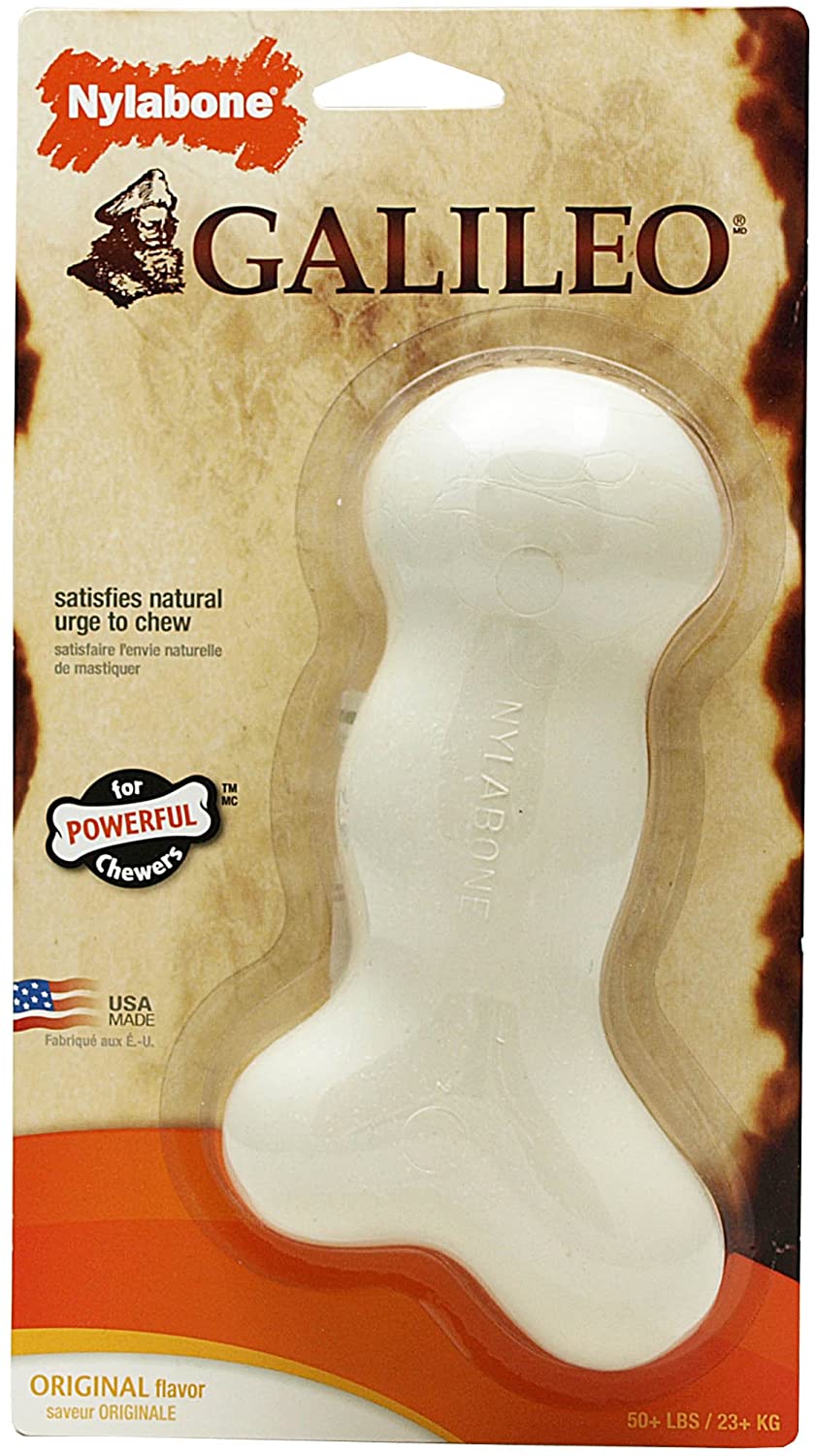 Nylabone Extreme Tough Dog Chew Toy Galileo Bone, Cleans Teeth, Original Flavour, Extra Large, for Dogs Over 23 kg