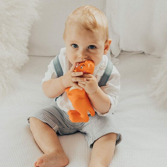 Mizzie The Kangaroo - Natural Rubber Baby Teething Toy & Squeaky Squeeze Toy To Aid Children's Development - Image 2