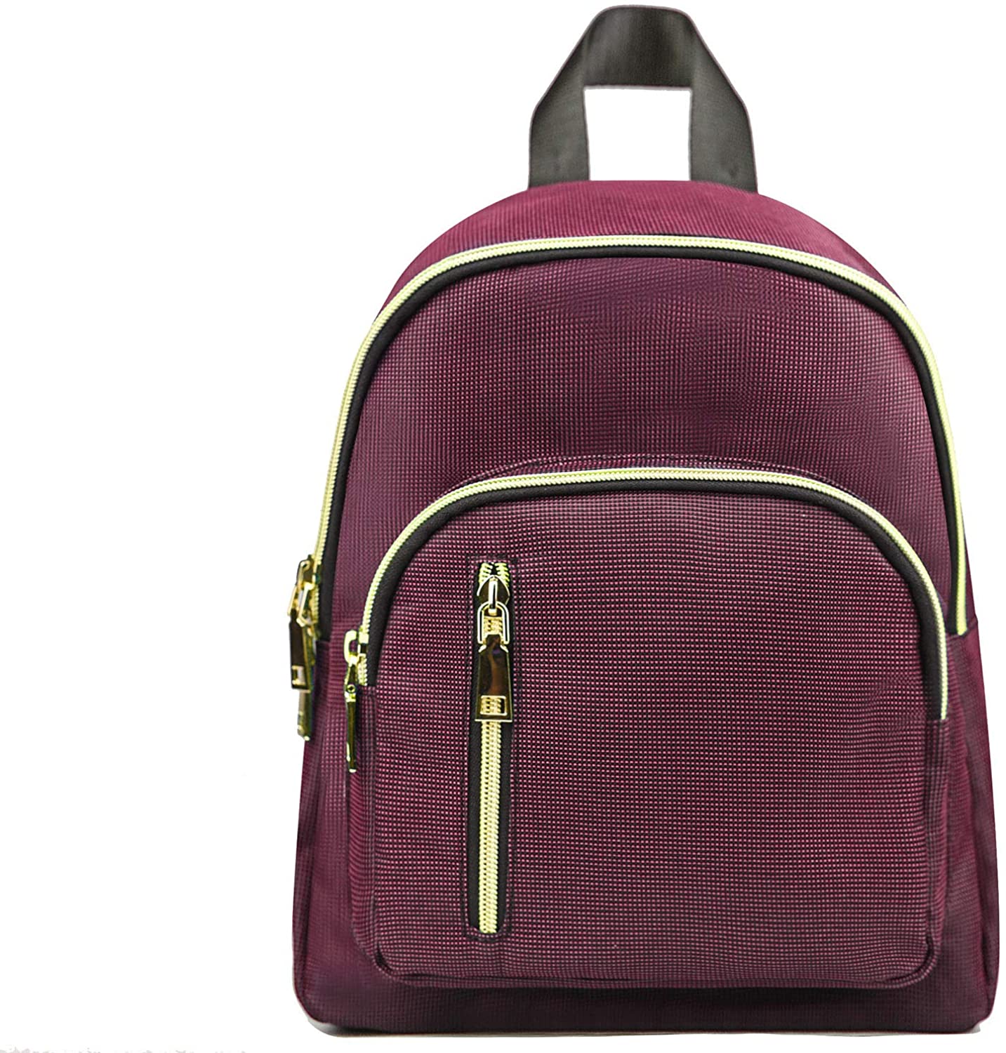 YANAIER Mini Backpack Purse for Women Girls Fashion Anti-theft Waterproof Rucksack Ladies School Bag Fuchsia Plaid - Image 4