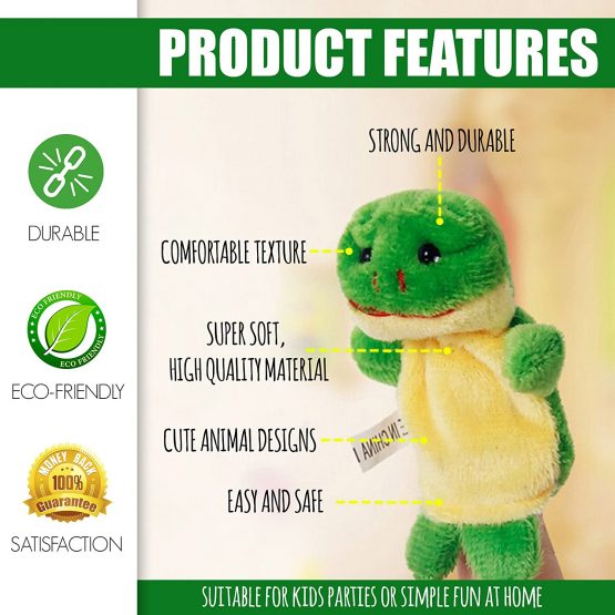 THE TWIDDLERS - 20 Cute Plush Animal Finger Puppet Set for Boys and Girls - Image 3