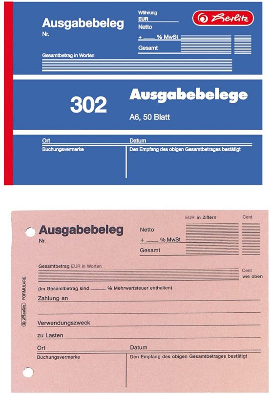 Herlitz Ausgabebeleg A6 – 50 Sheets – 1 x Pack of 20 - Image 2