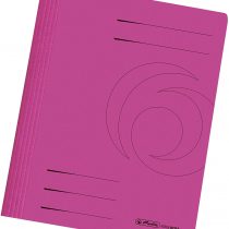 Herlitz A4 Manilla Folded Flat File - Pink (Pack of 10)