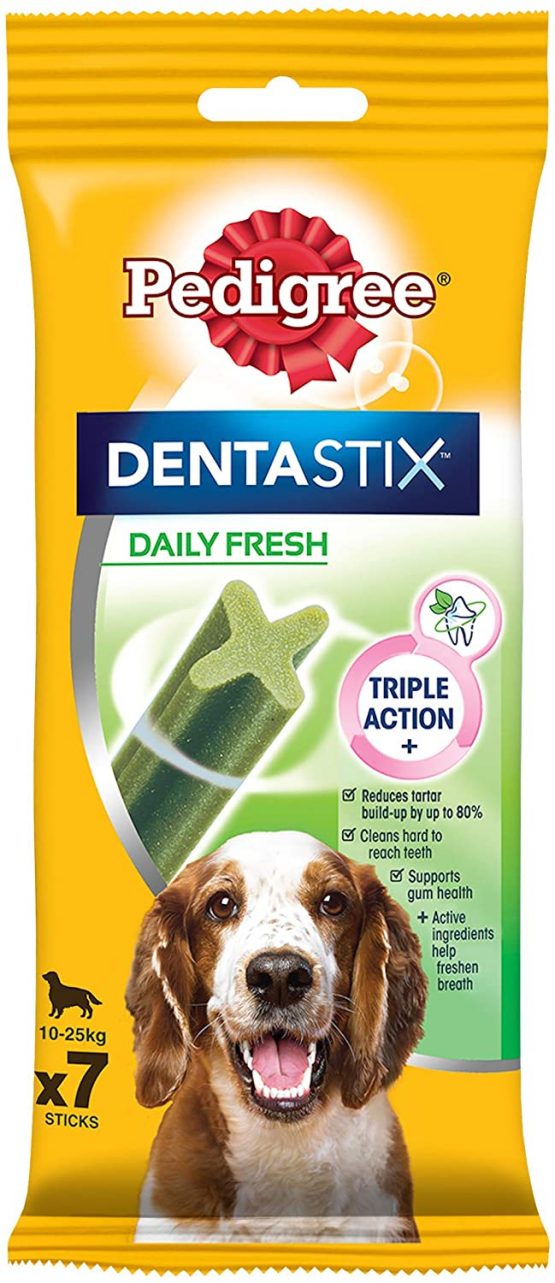 Pedigree Dentastix - Fresh Daily Dental Chews Medium Dog, 70 Sticks - 10 x 180 g