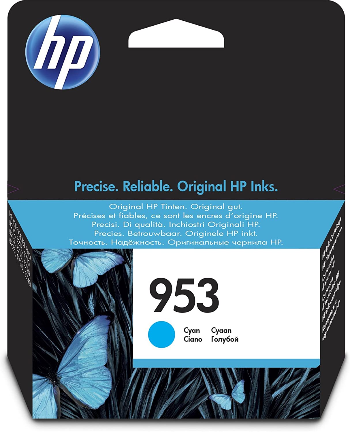 HP F6U12AE 953 Original Ink Cartridge, Cyan, Single Pack