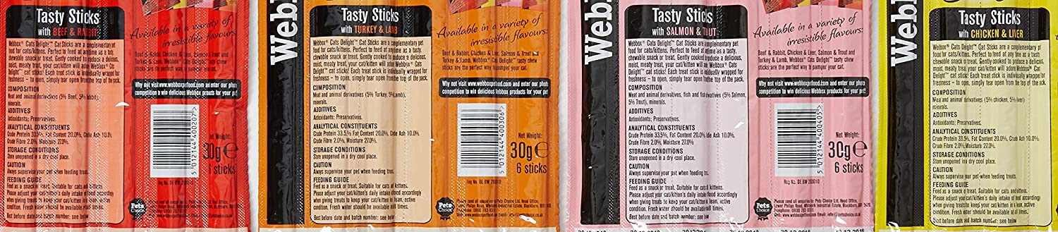 Webbox Cats Delight Tasty Sticks Chews Treats Variety Pack 12 x 6 (72 Sticks), Brown, 5 g (Pack of 72) - Image 4