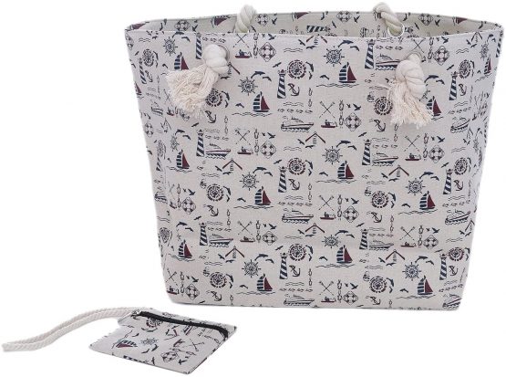 Large beach bag water resistant with zip - Image 2