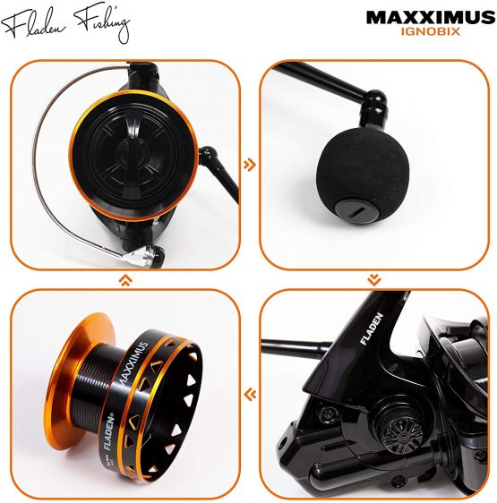 FLADEN Fishing - Maxximus Ignobix Reel Premium Surf Casting Beach Spinning FD8000 with 6+1 Ball Bearings Front Drag and Huge Line Capacity [11-9680] - Image 3