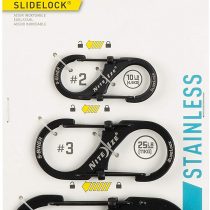 Nite Ize LSBC-01-R6 S-Biner Stainless Steel Slide Lock (Pack of 3), Black