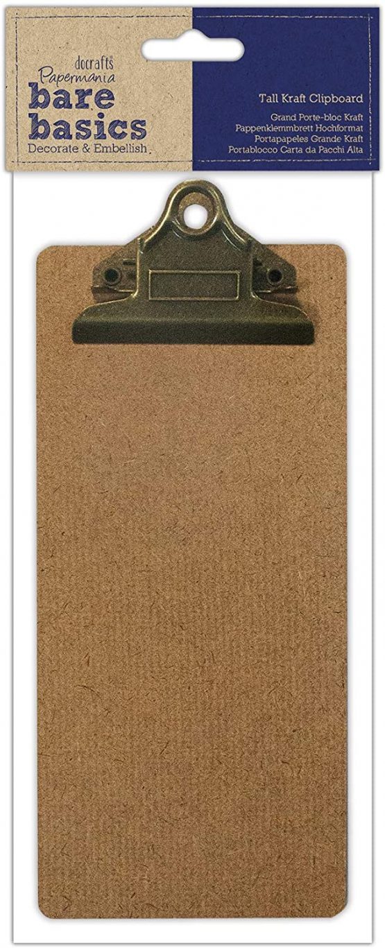 docrafts PMA 174799 Papermania Bare Basics Tall Kraft Clipboard