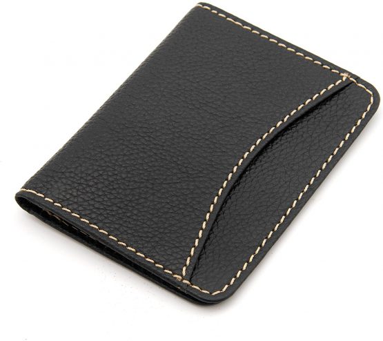 Leather Travel Pass/Oyster Card Holder with Contrast Stitching by 1642 - Image 4