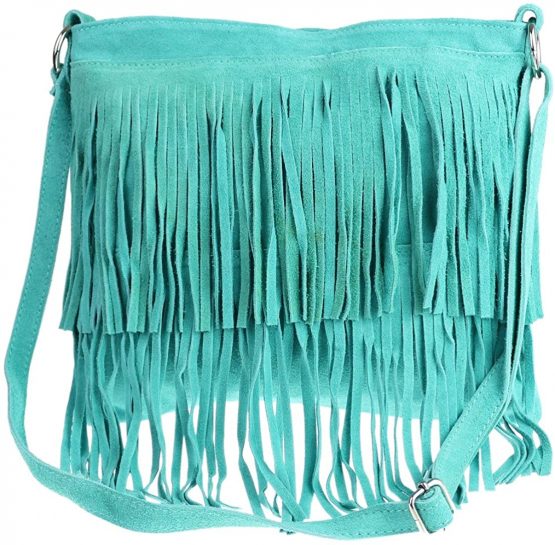 Girly Handbags Suede Fringe Shoulder Bag Crossbody Slouch Womens Fashion