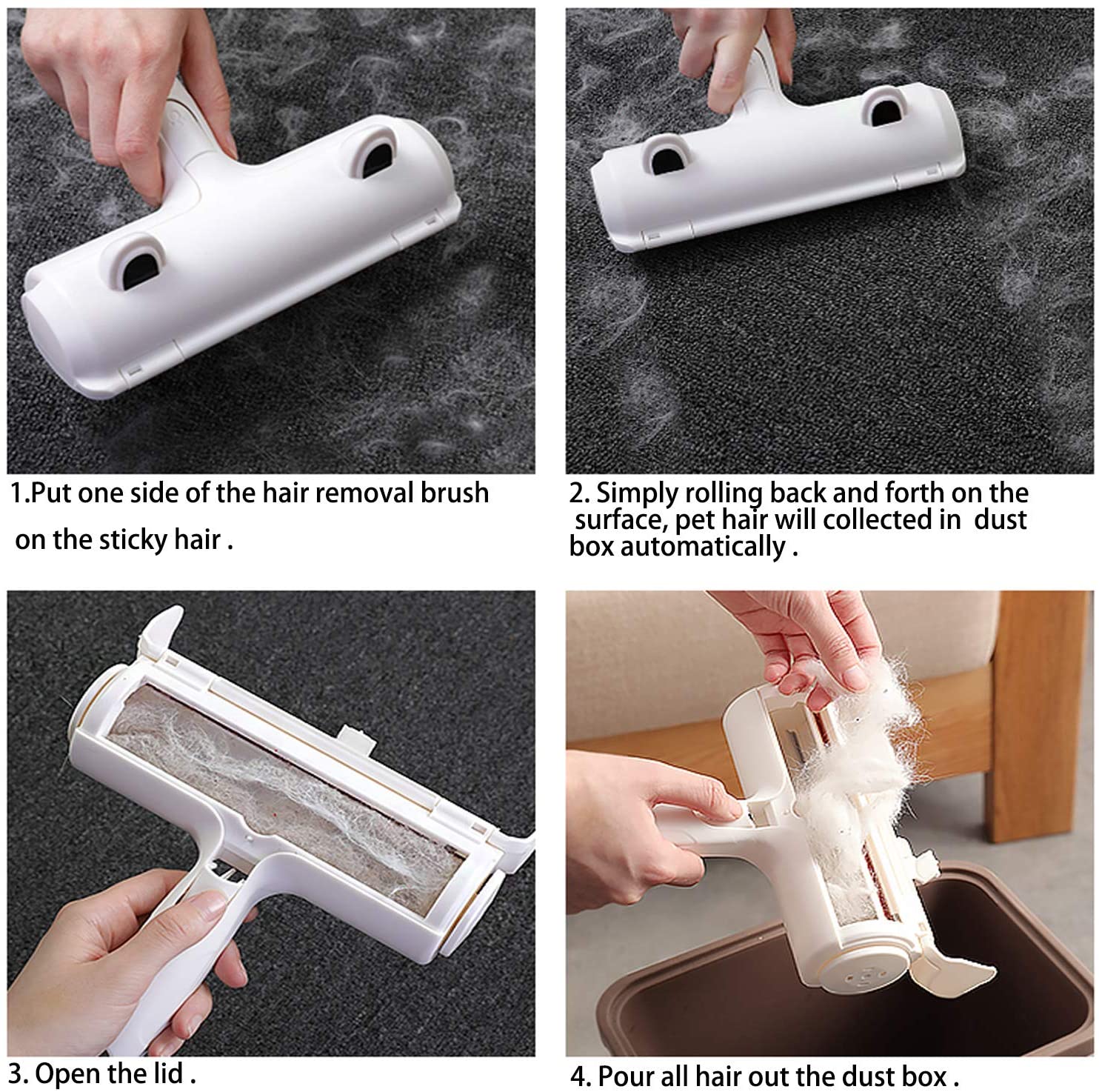 ACE2ACE Pet Hair Remover Roller, Reusable Animal Hair Removal Brush for