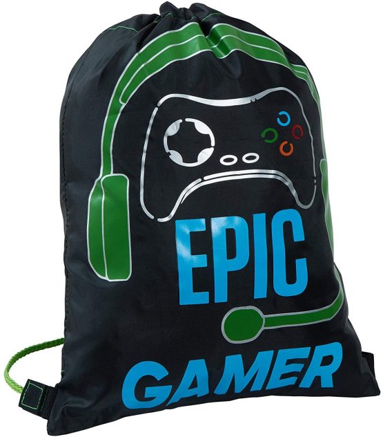 Epic Gamer Drawstring Trainer Gym Bag Kids Teens Adults Travel School PE Kit Sports Swim Bag
