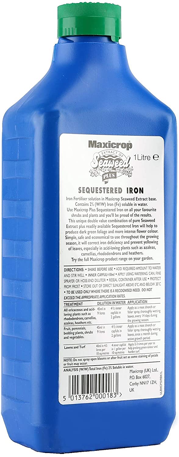 Maxicrop PPSI61L Sequestered Iron, 1L, Iron Infused Natural Seaweed Extract, Protects Against Yellowing - Image 3