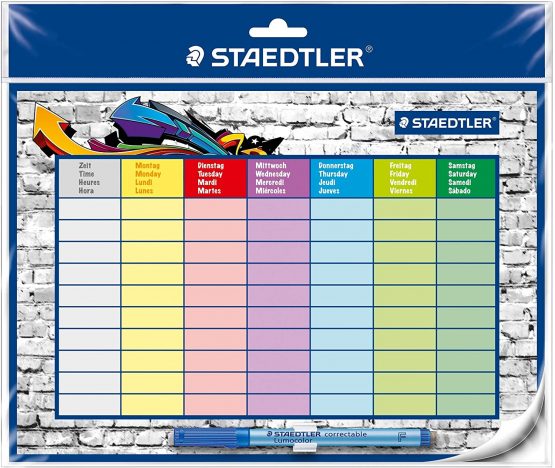 Staedtler Lumocolor 641 SP2 Hour Plan Dry Clean with correctable, DIN A4 Format
