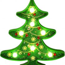 Diamond Painting Lamp with LED Lights Christmas Decor Cute Snowman Christmas Tree Night Light for Home Decorations Christmas Gifts Art Crafts (Xmas Tree)
