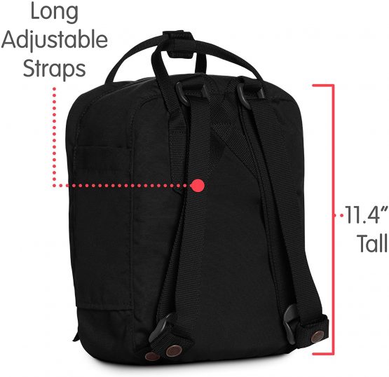 Fjällräven Re-Kånken Mini Kinder Backpack,Black,13 x 20 x 29 cm - Image 3