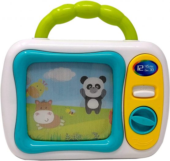 Baby Toys My Baby TV Toy Box with Jungle Animals Animation on Screen and Sleepy Lullaby for Ages 6 Months Up Infant Baby Toddlers Boys Girls, No Batteries Needed Safety Tested BPA Free