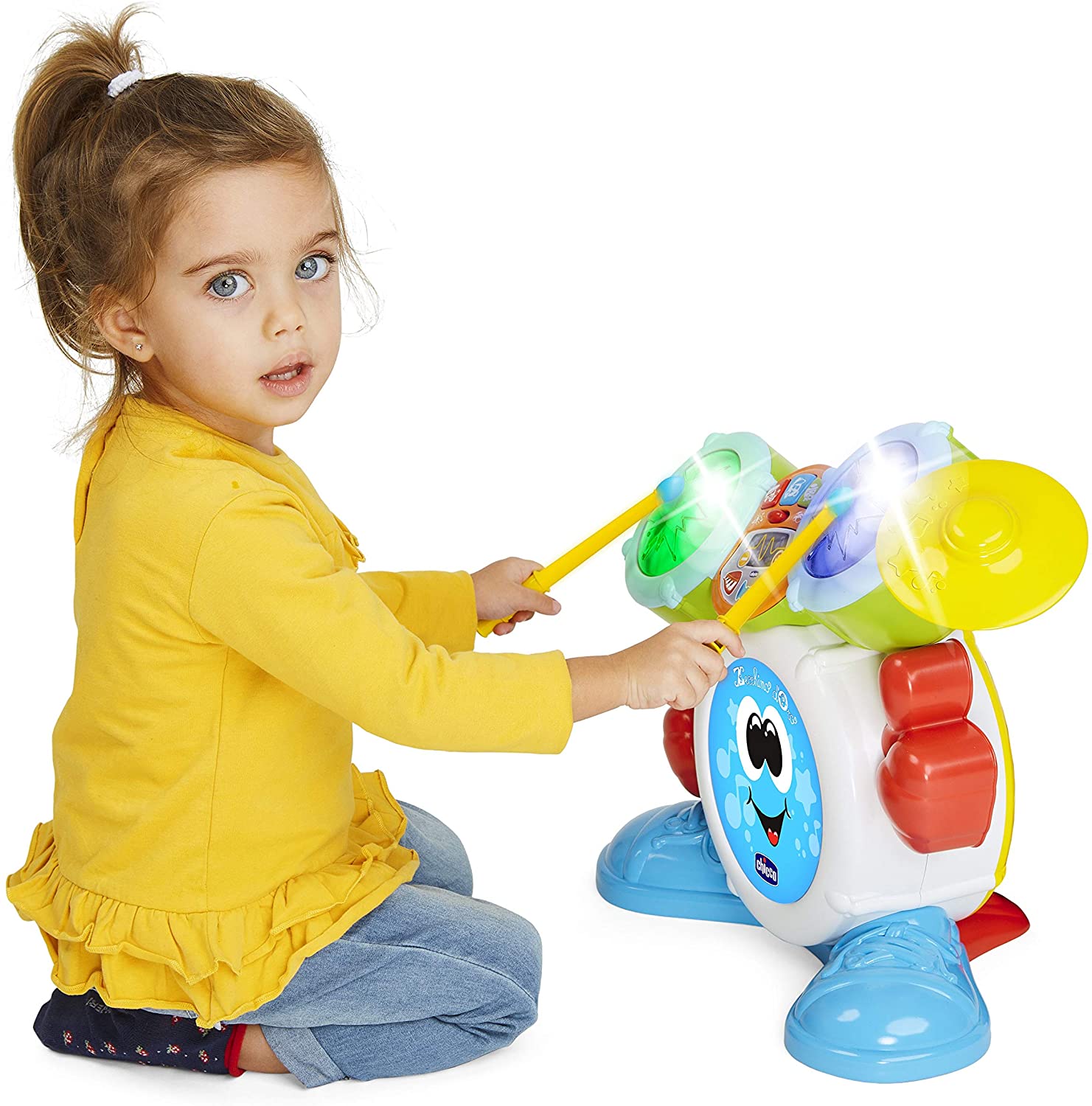 Chicco Rock Band Drums, Kids' Drums, Upgradable Electronic Musical Instruments with 4 Kinds of Music and Lights - Image 4