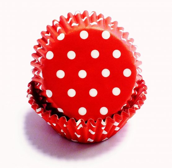 PME BC722 Red Polka Dots Paper Baking Cases for Cupcakes, Standard Size, Pack of 60 - Image 3