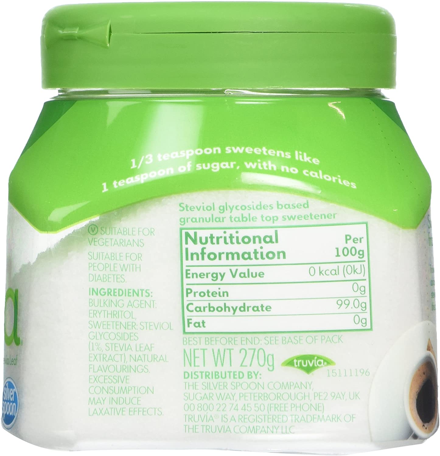 Truvia Sweetener, 2x270g, 270 g (Pack of 2) - Image 2