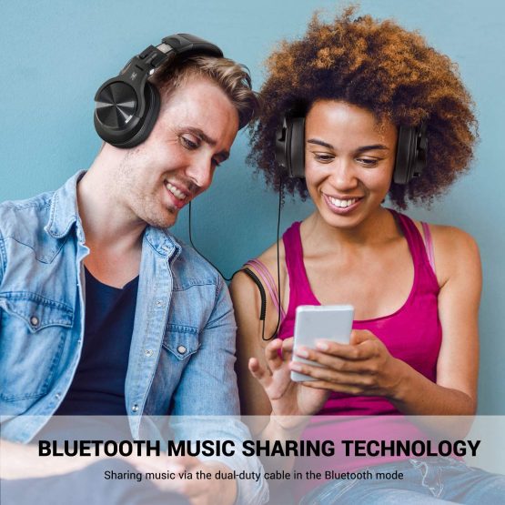 OneOdio A70 Bluetooth Headphones Over Ear, 72 Hrs Playtime, Monitor Level Stereo Sound Quality, Foldable Wireless＆Wired DJ Headphone, Professional Studio Headphones for DJ/TV/PC/Phone - Image 4
