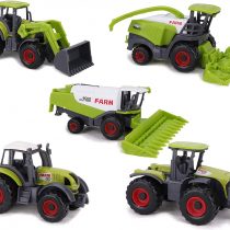 Toyland® Set of 5 Green Die Cast Metal Farm Machinery Toys - Approx 4.5cm Each - Includes Tractors,Combine Harvesters & More!
