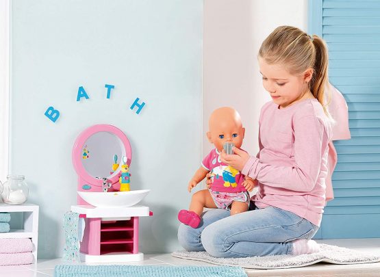 BABY born Bath & Toothcare Spa Toy Set for Doll - Easy for Small Hands, Creative Play Promotes Empathy & Social Skills, For Toddlers 3 Years & Up - Includes Mirror & More - Image 3