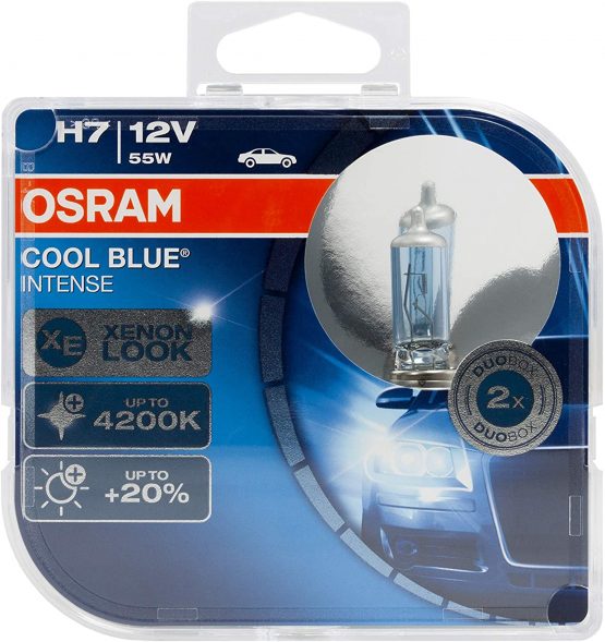 OSRAM COOL BLUE INTENSE H7, headlight bulb for halogen headlamps, xenon effect for white light, 64210CBI-HCB, 12V passenger car, duobox (2 units) - Image 4