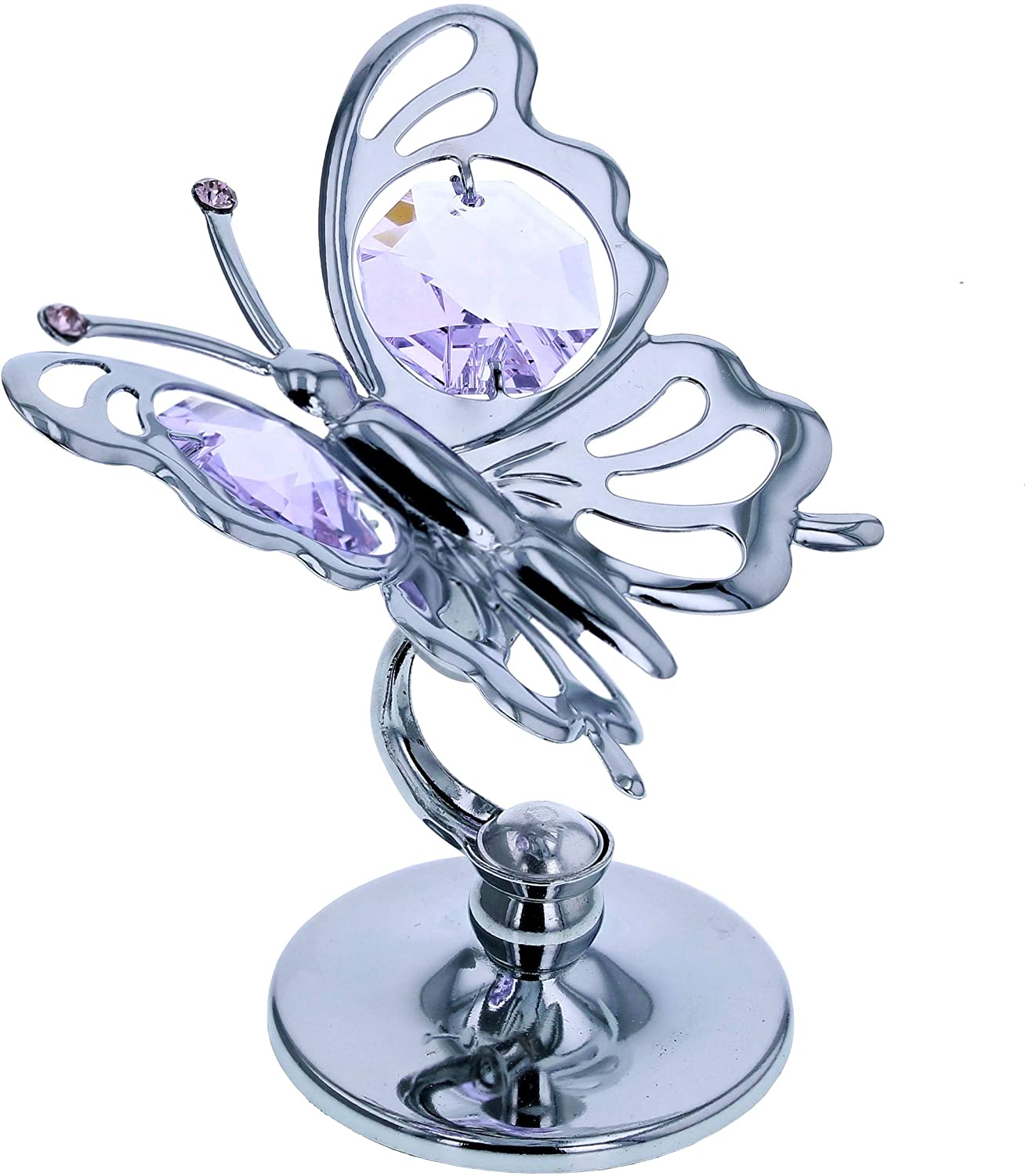 Crystocraft Keepsake Gift Ornament - Silver Butterfly made with Swarvoski Crystals by CRYSTOCRAFT - Image 2