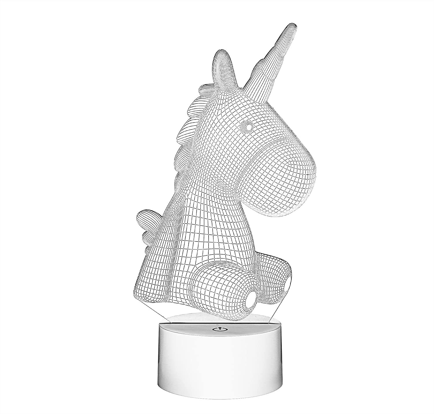 Unicorn 3D Optical Illusion Night Light. Touch Control. USB Powered - Image 3
