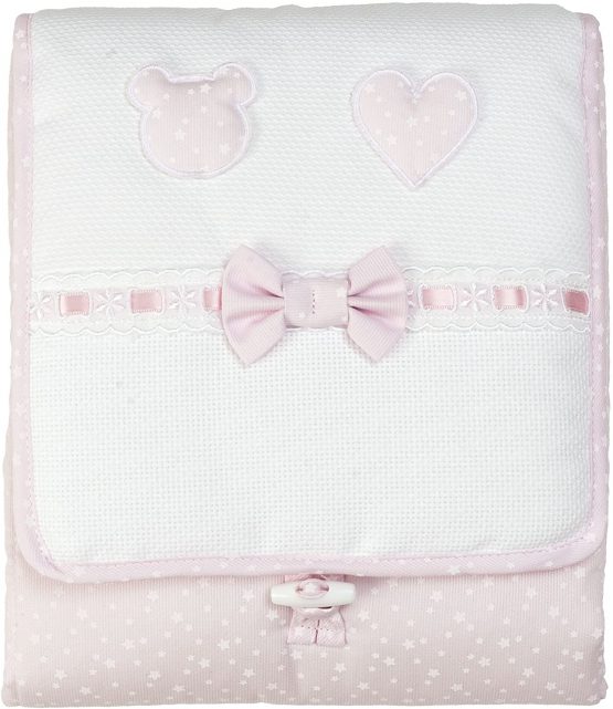 FILET- Baby Changing Bag I Soft and Hygienic Terry Cotton 100% Cotton Made in Italy I for Babies - White, Pink One Size,White and Pink