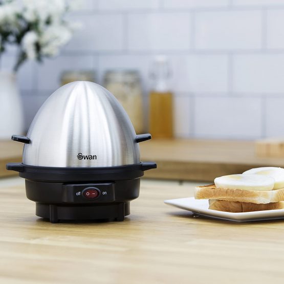 Swan SF21020N 7 Egg Boiler and Poacher, Featuring 3 Cook Settings, 350w, Black/Stainless Steel - Image 4