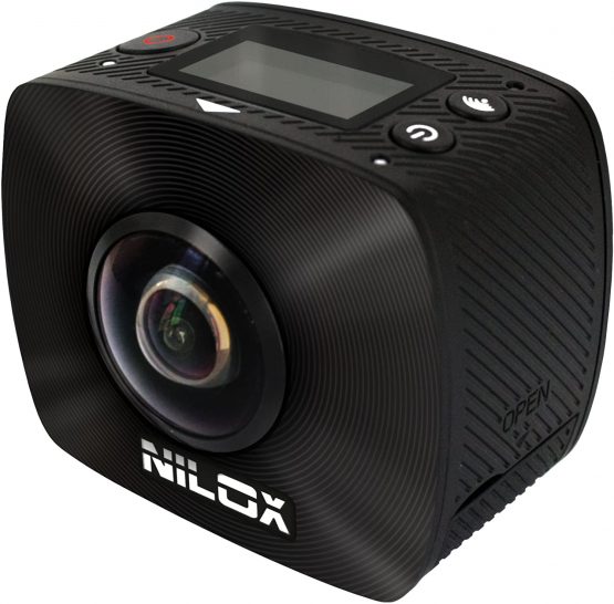 Nilox Action Cam Evo 360 + Full HD Camcorder, 1920 x 960P, 30 fps, 4.5 MP, Black
