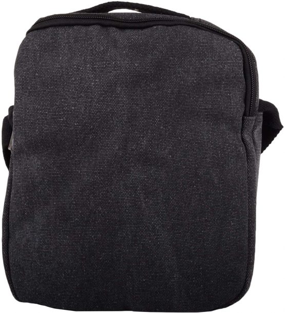 Mens/Ladies Canvas Work/Travel/Holiday/Summer Shoulder/Messenger Bag - Black - Image 2