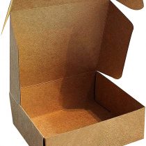 Kurtzy Brown Kraft Gift Boxes (20 Pack) - Box Measures 12 x 12 x 5cm (4.72 x 4.72 x 1.96 inches) - Easy Assemble Square Presentation Favour Present Box - Parties, Birthdays, Weddings, Holidays