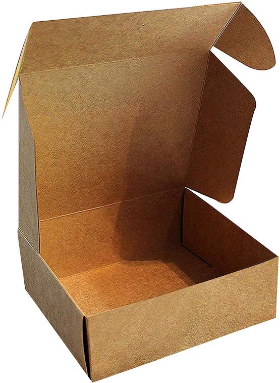 Kurtzy Brown Kraft Gift Boxes (20 Pack) - Box Measures 12 x 12 x 5cm (4.72 x 4.72 x 1.96 inches) - Easy Assemble Square Presentation Favour Present Box - Parties, Birthdays, Weddings, Holidays