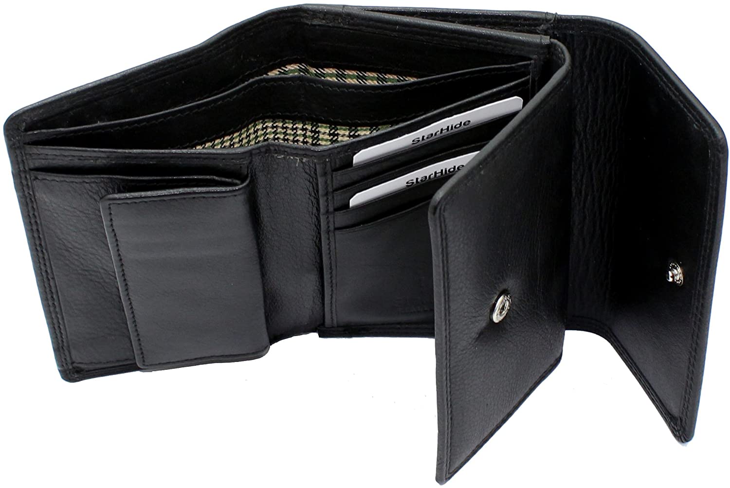 STARHIDE Women's RFID Small Leather Purse, Genuine Soft Leather Wallet with Coin & Key Pocket for Ladies Credit Card Holder - Image 3