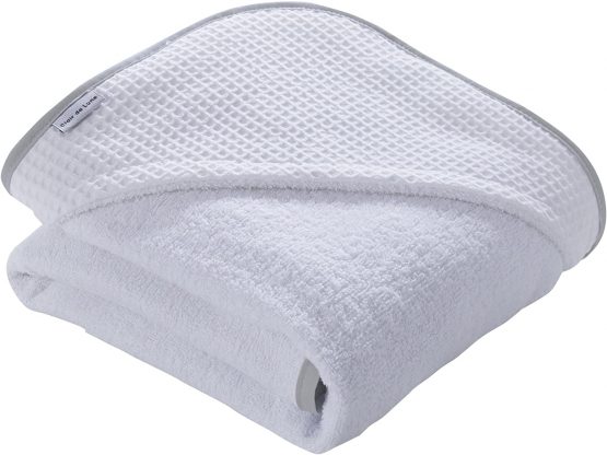Clair de Lune Over The Moon Hooded Baby Towel, Grey
