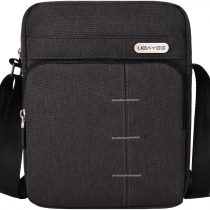 UBAYEE Small Man Shoulder Bag with Multi Compartments (Fits 8.5 Inch Tablet, iPad Mini), 22 cm, Black
