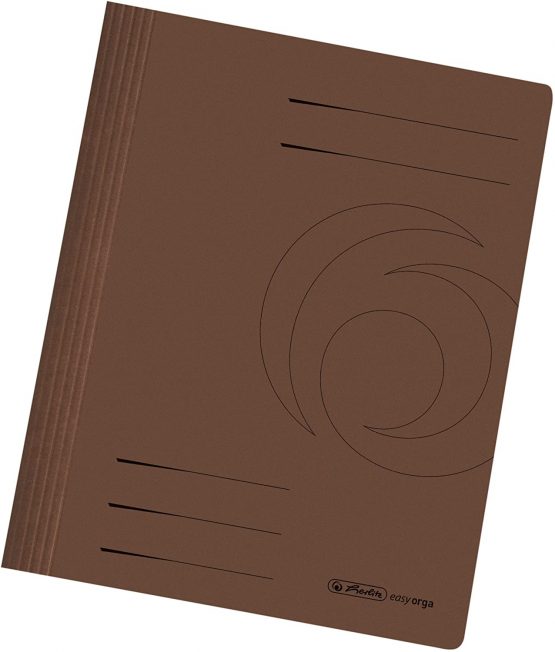 Herlitz A4 Manilla Folded Flat File - Brown (Pack of 10)