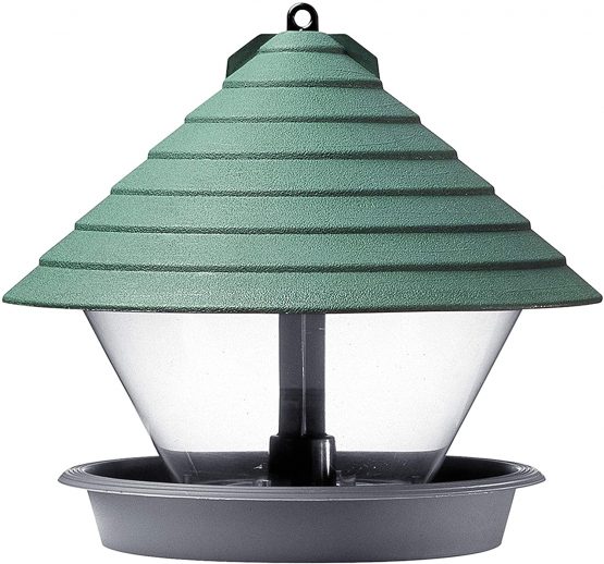 Dehner Natura Guayana Wild Bird Hanging Feeder, Diameter: 27 cm, Height: 23 cm, Plastic, Turquoise