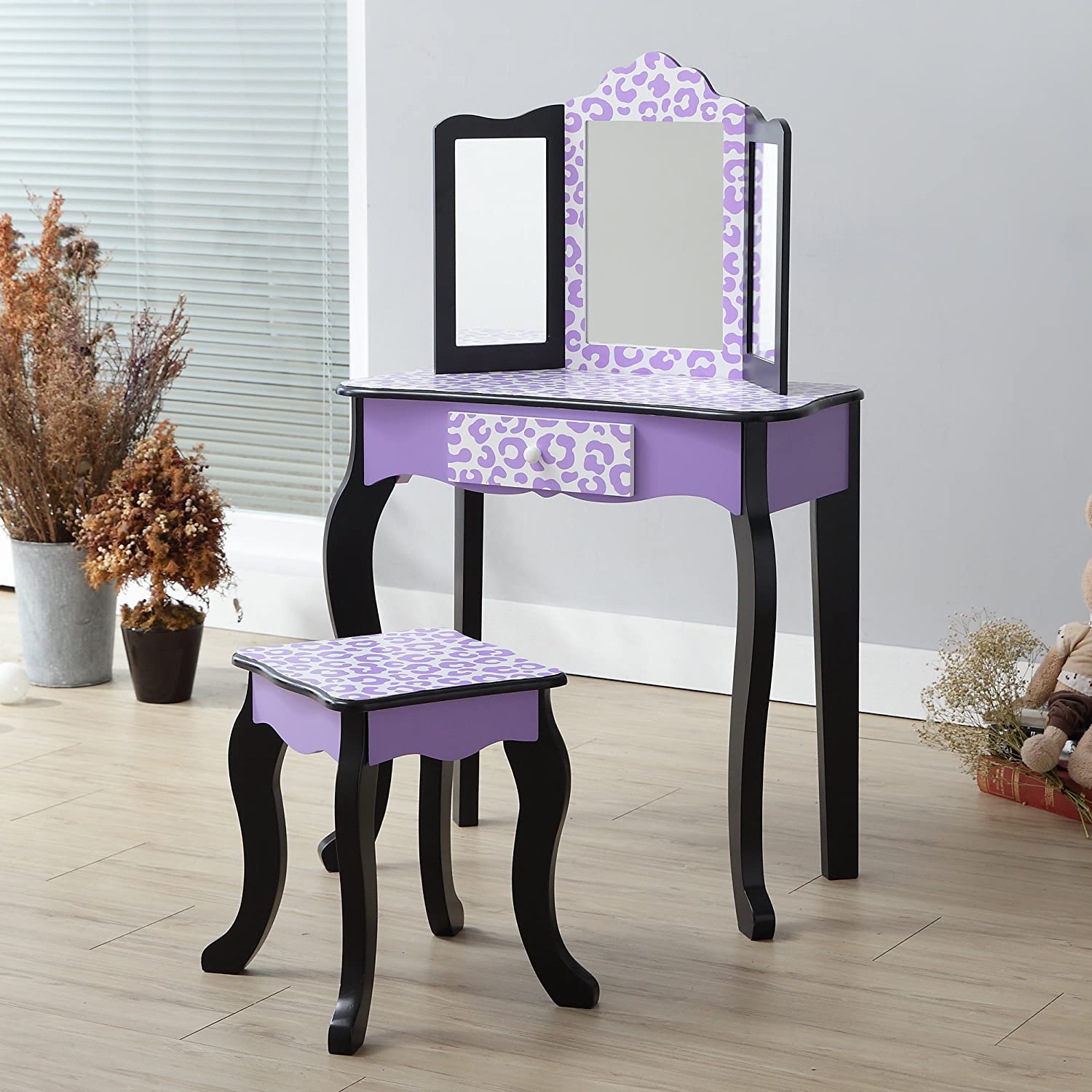 Teamson Kids Vanity Table, Purple