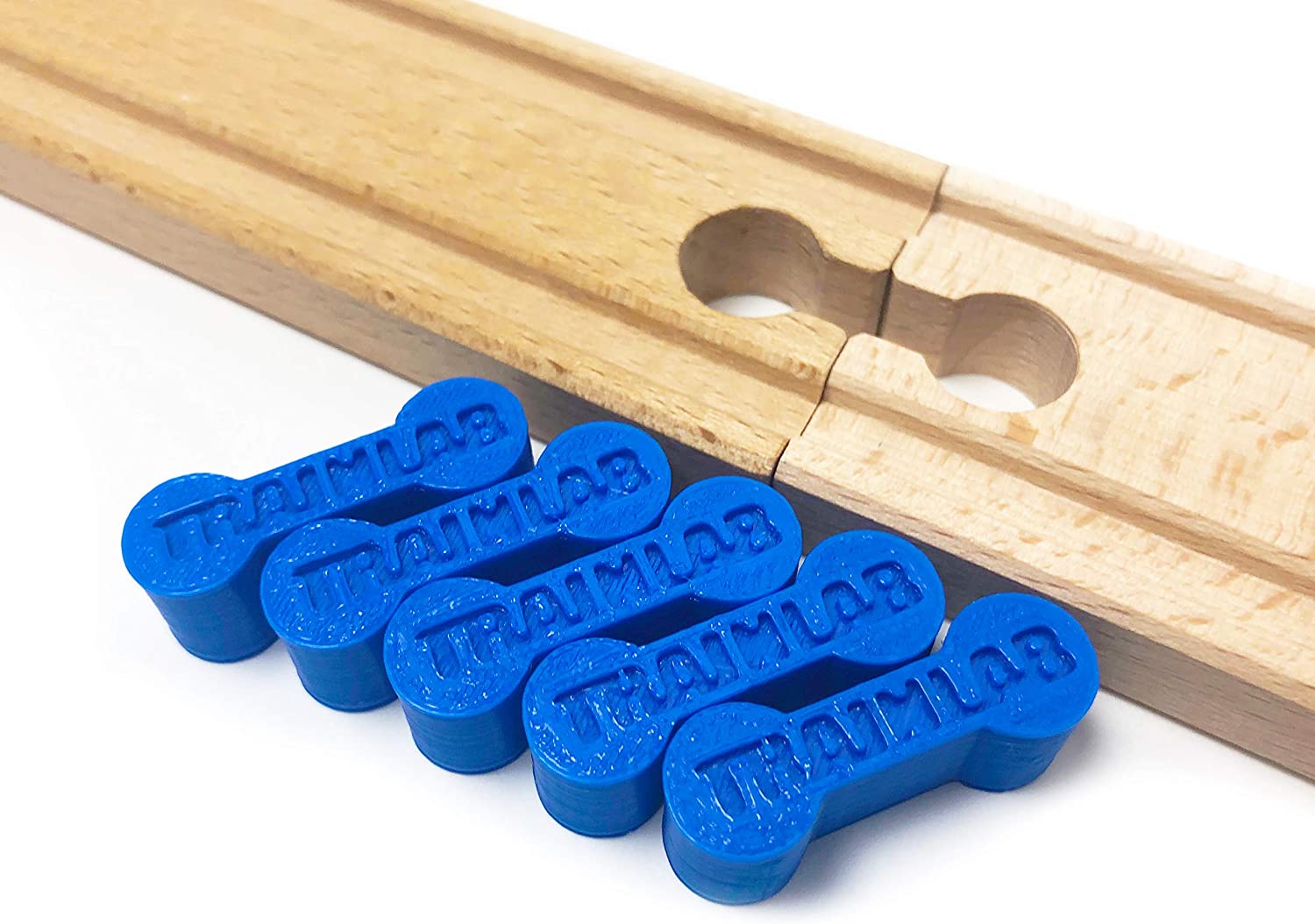 TrainLab Dog Bone Train Track Connectors for Wooden Railway (5pc