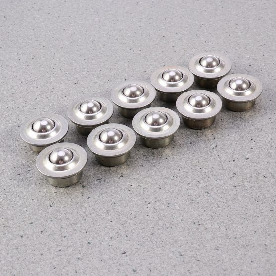 UEETEK 10pcs Stainless Steel Universal Base Metal Ball Bearing Casters Mounted Bearing Transfer Bearings - Image 3